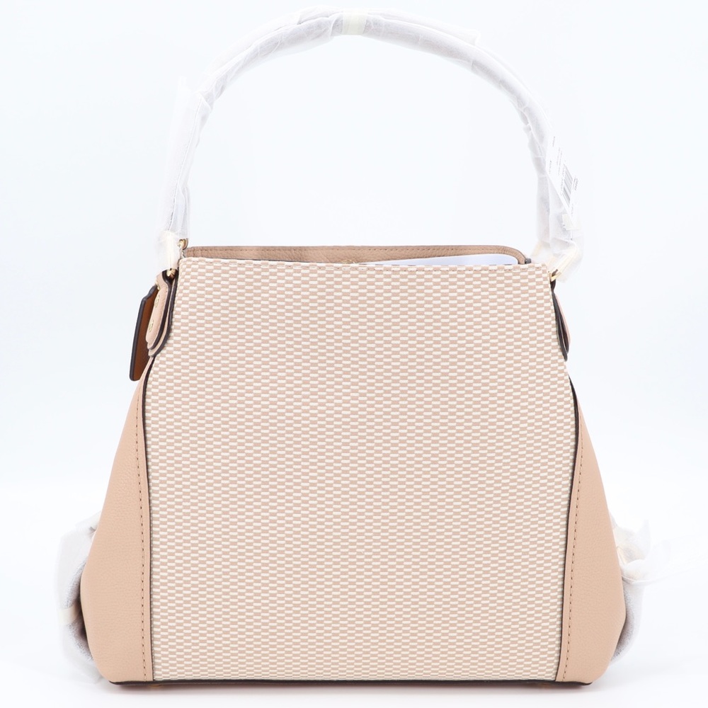 New Coach Edie 31 Jacquard and Leather Shoulder Bag Beechwood - Picture 6 of 13